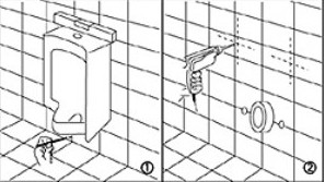挂式小便器安装