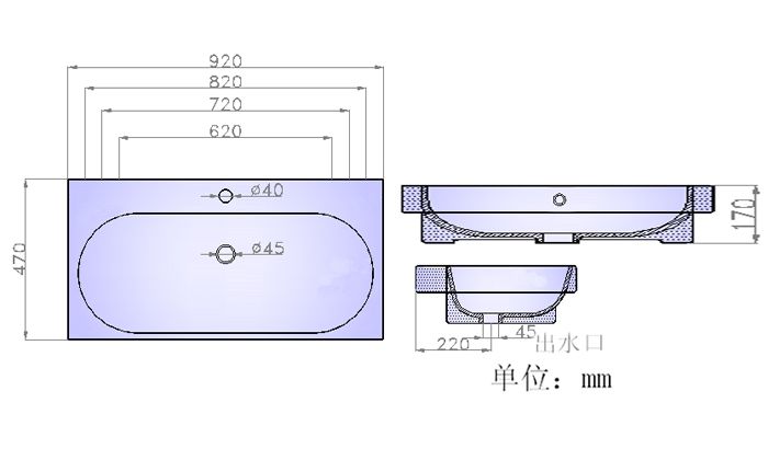 浴室柜盆S1513产品结构详图 浴室柜盆S1513产品结构详图